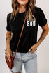 Black Mama BOO Casual Round Neck T-shirt
